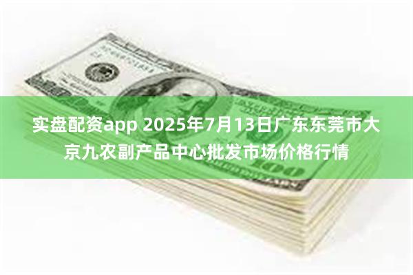 实盘配资app 2025年7月13日广东东莞市大京九农副产品