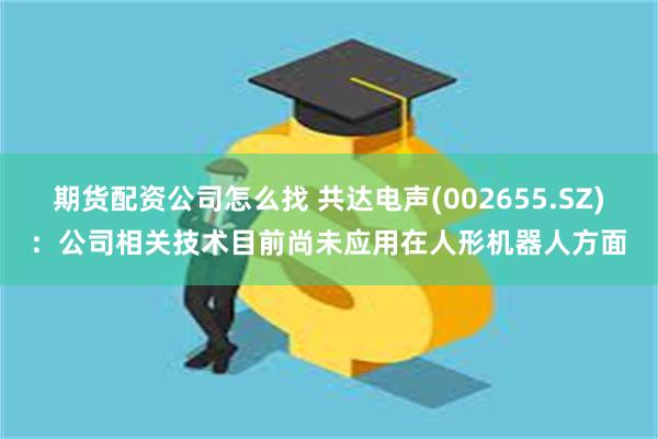 期货配资公司怎么找 共达电声(002655.SZ)：公司相关技术目前尚未应用在人形机器人方面