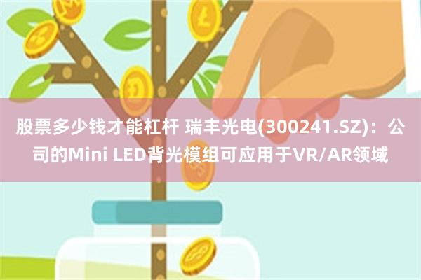 股票多少钱才能杠杆 瑞丰光电(300241.SZ)：公司的Mini LED背光模组可应用于VR/AR领域