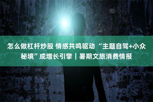 怎么做杠杆炒股 情感共鸣驱动 “主题自驾+小众秘境”成增长引擎｜暑期文旅消费情报