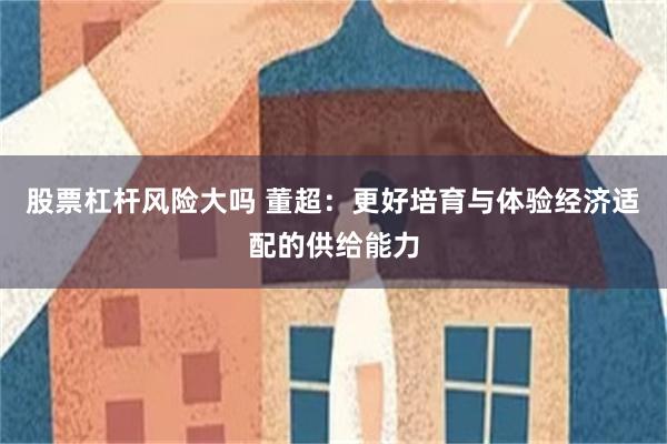股票杠杆风险大吗 董超:更好培育与体验经济适配的供给能力