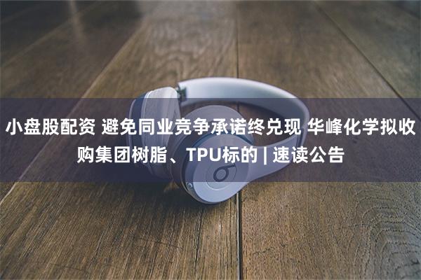小盘股配资 避免同业竞争承诺终兑现 华峰化学拟收购集团树脂、TPU标的 | 速读公告