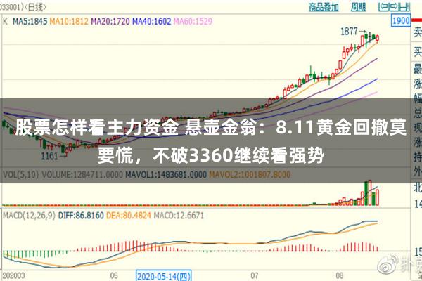 股票怎样看主力资金 悬壶金翁：8.11黄金回撤莫要慌，不破3360继续看强势