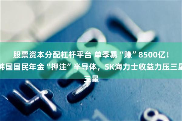 股票资本分配杠杆平台 单季暴“赚”8500亿！韩国国民年金“押注”半导体，SK海力士收益力压三星